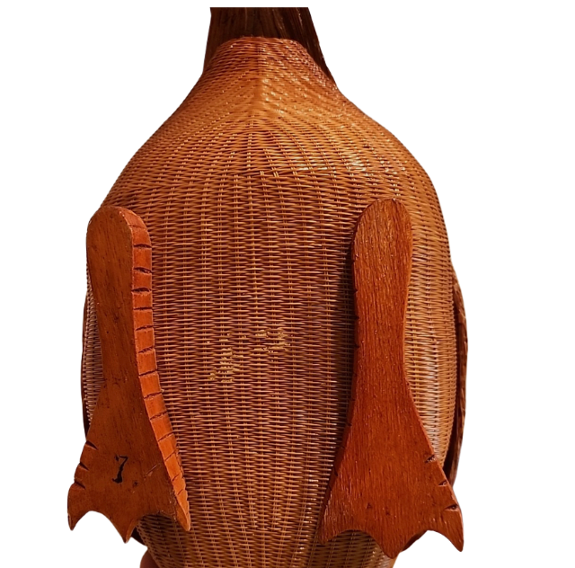 Handwoven Wicker Swan Basket