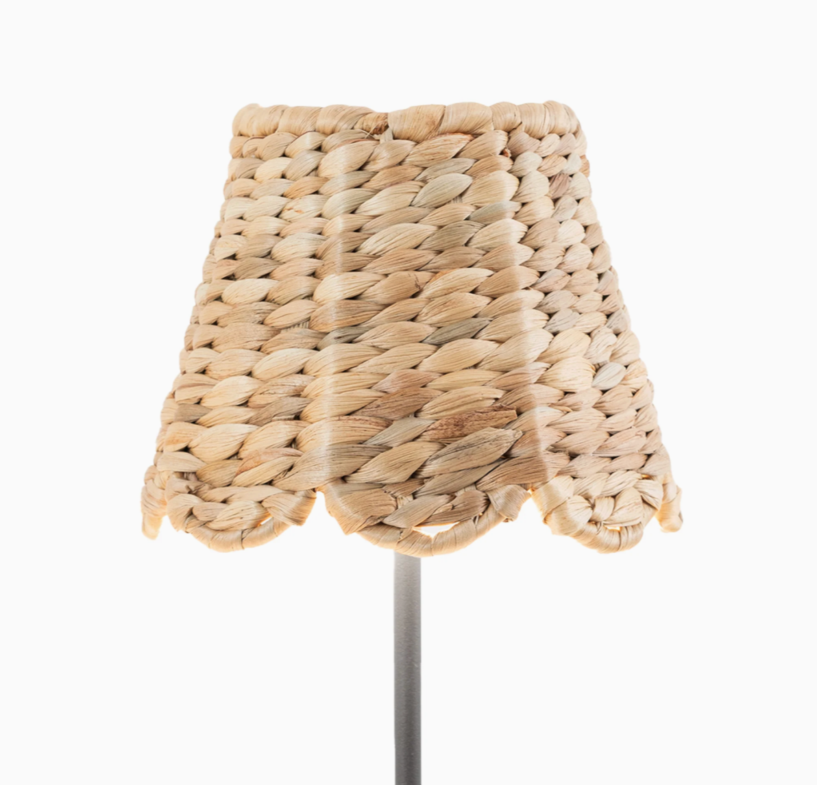 Scalloped Water Hyacinth Woven Lampshade