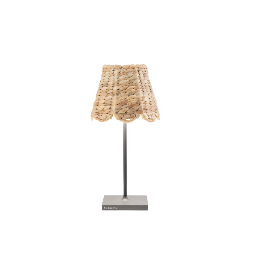 Scalloped Water Hyacinth Woven Lampshade