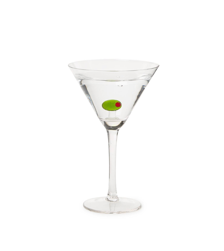 Olive Detail Martini Glass