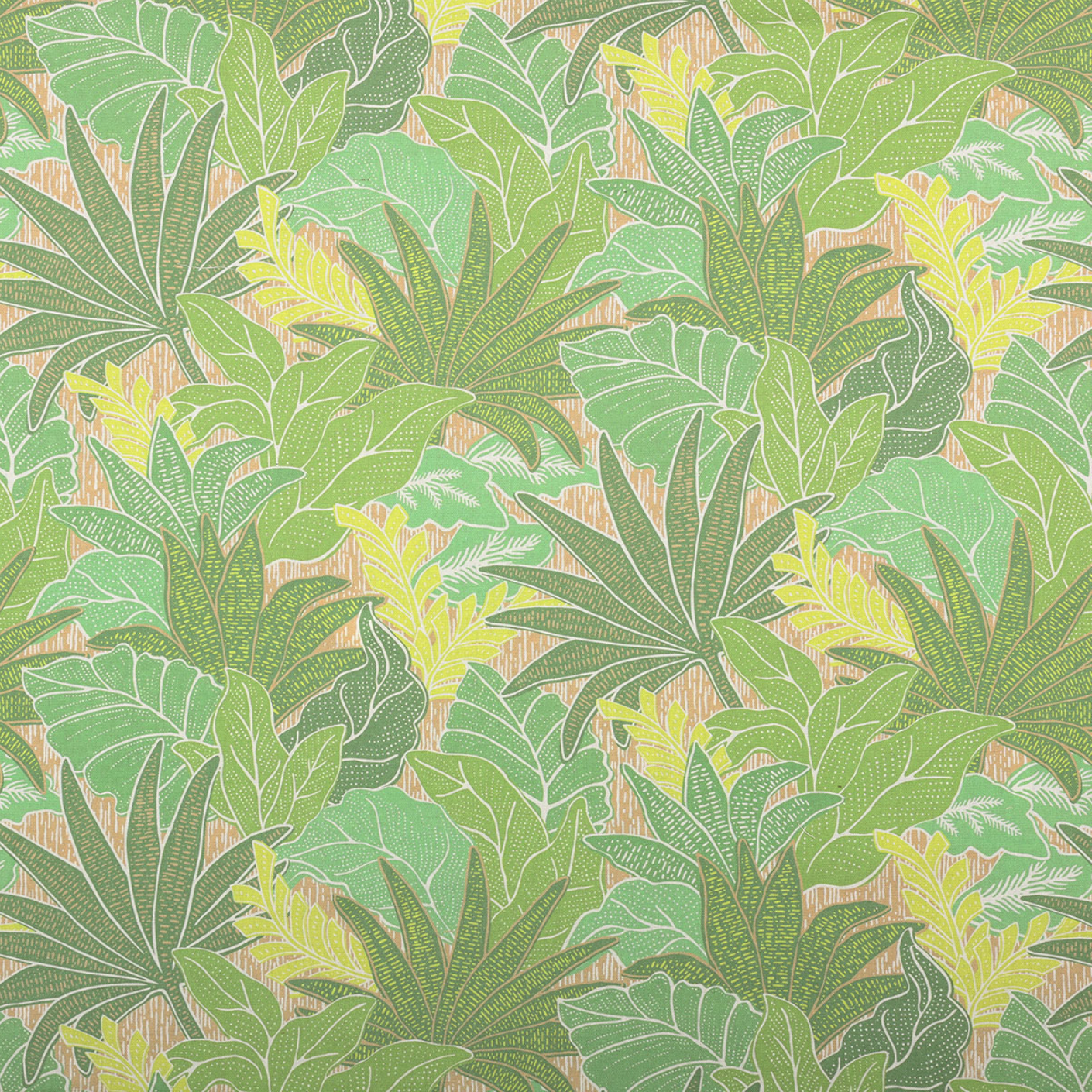 Tobago Leaf Fabric in Palm