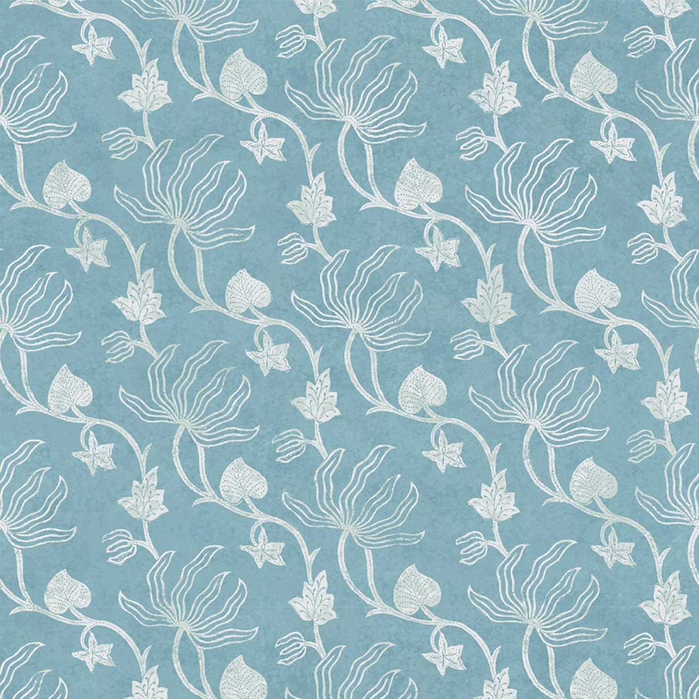 Orchid Vine Fabric in Summer Sky
