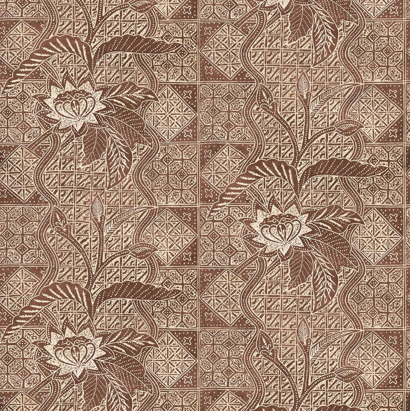 Calypso Batik Fabric in Teak