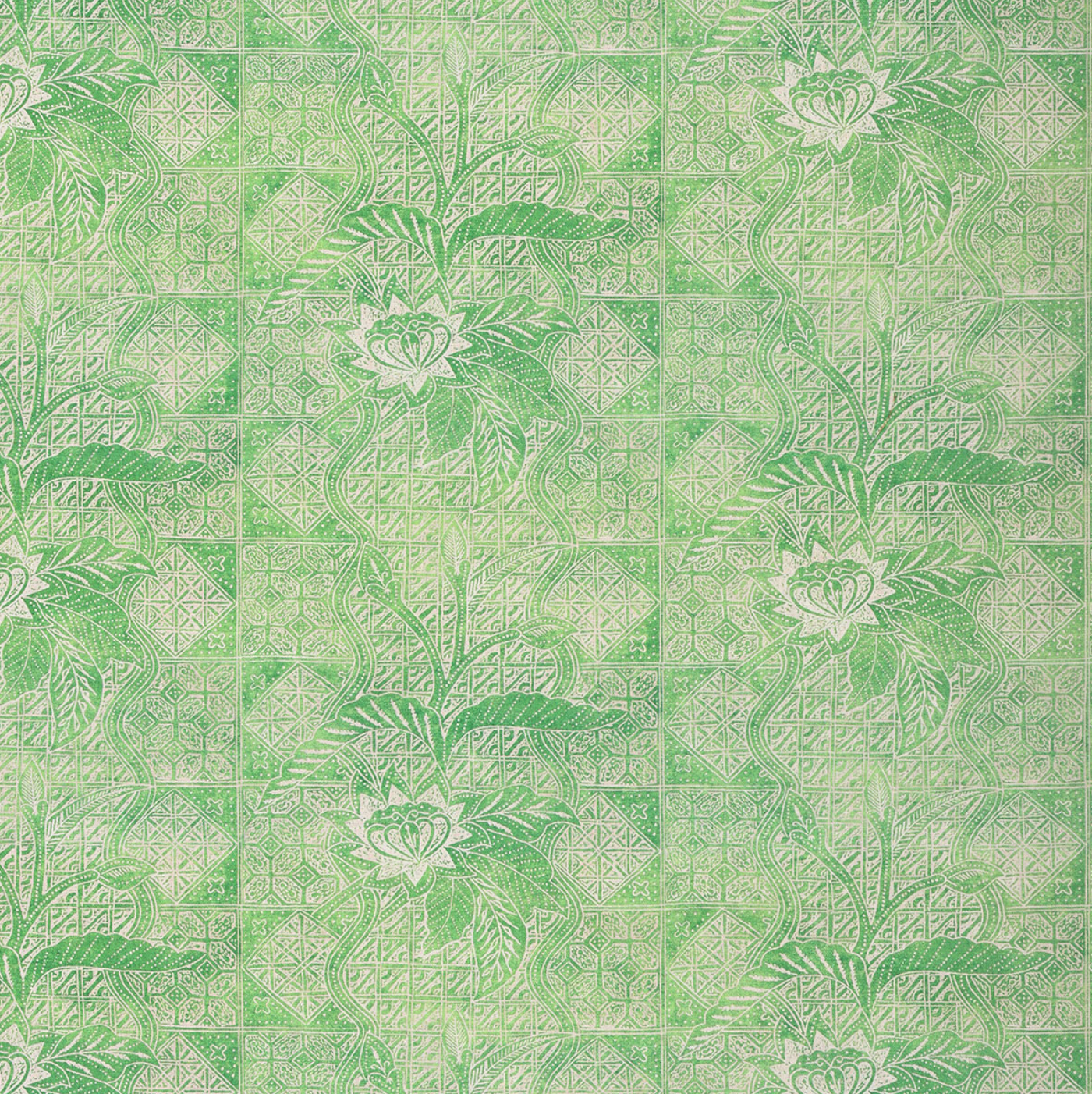 22" Calypso Batik Pillow in Leaf with Tassel Detail