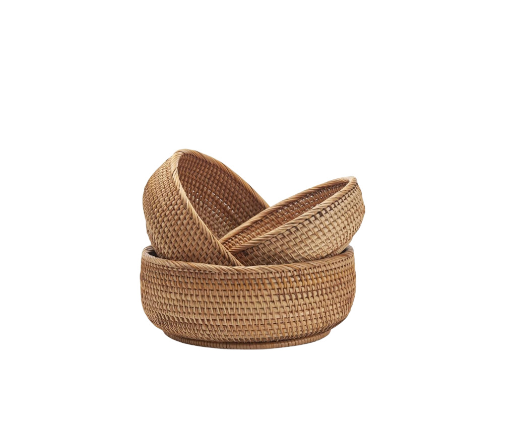 Rattan Nesting Baskets, Set of 3