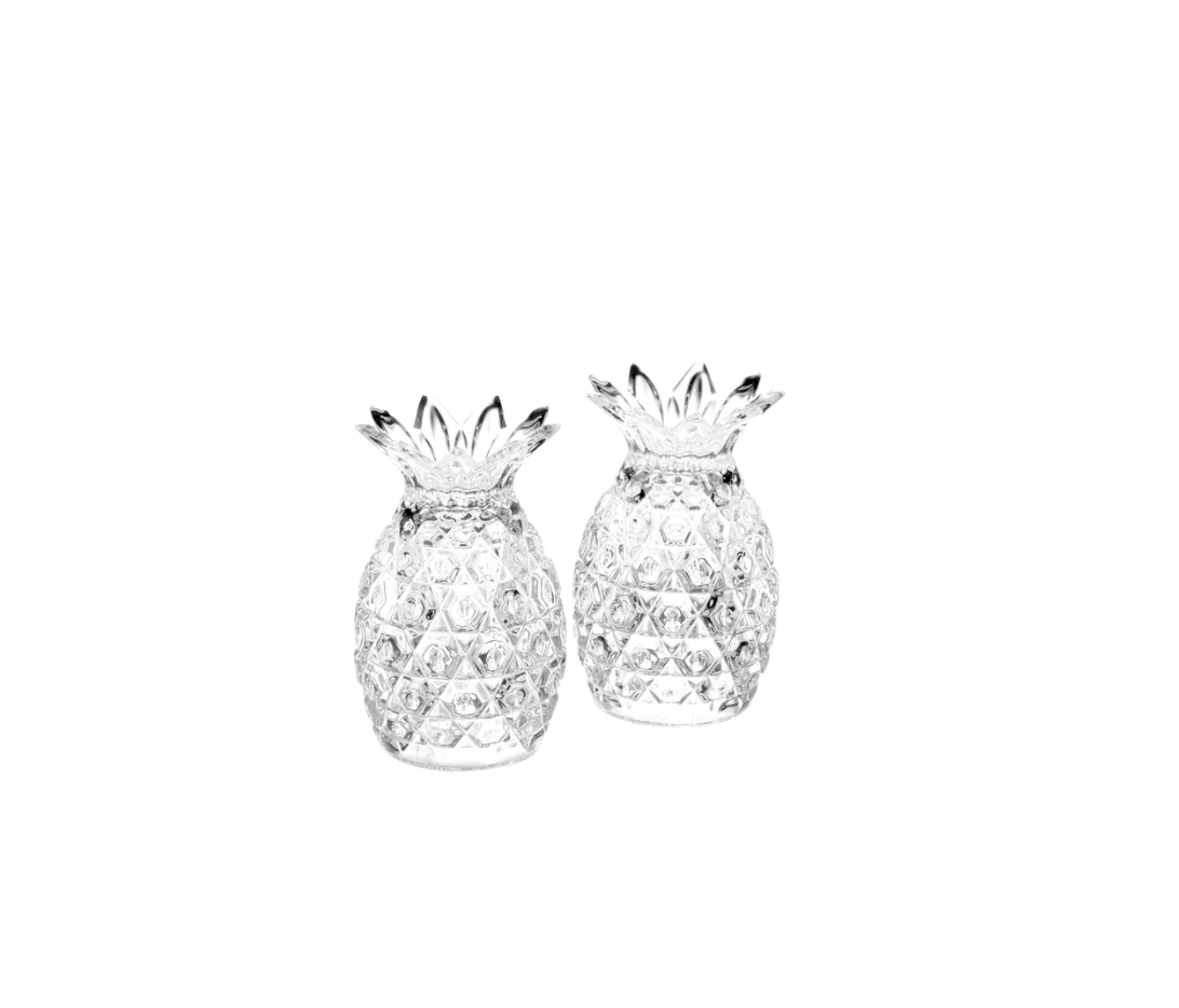 Crystal Pineapple Salt & Pepper Shakers