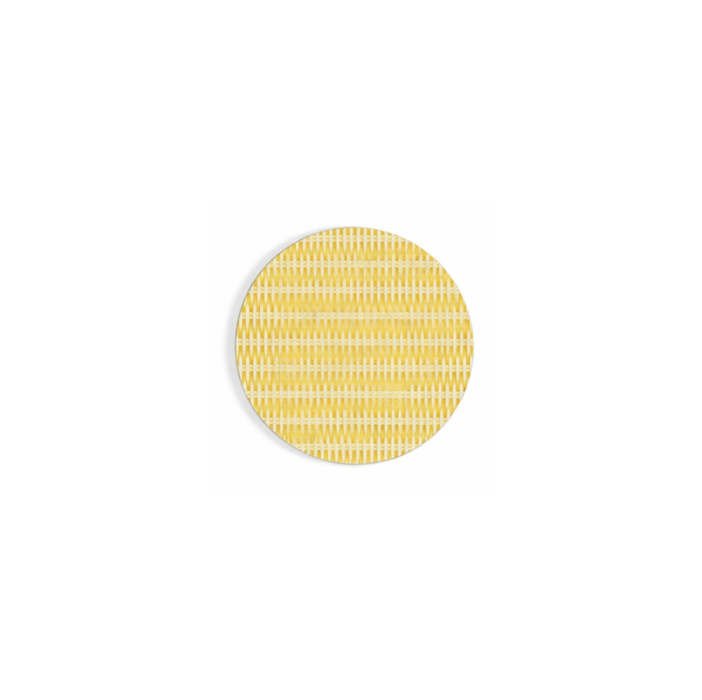 Small Circle Rattan Weave Glass Platter