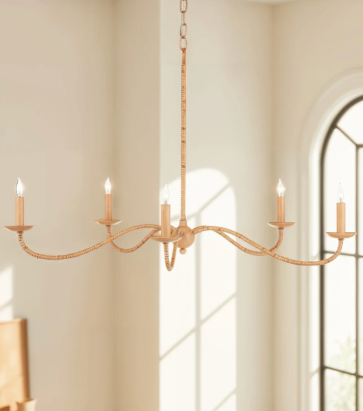 Saxon Small Tan Chandelier