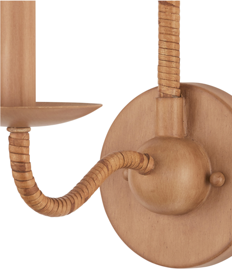 Saxon Single-Light Tan Wall Sconce