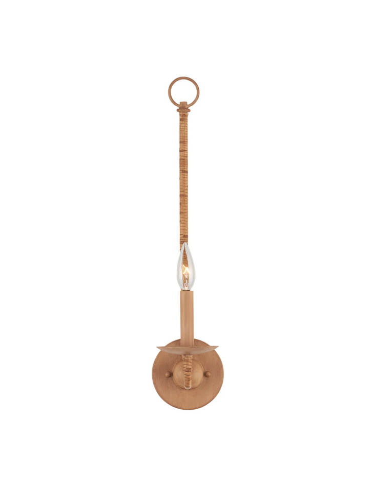 Saxon Single-Light Tan Wall Sconce