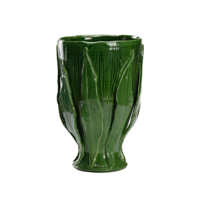 Umbria Green Footed Vase