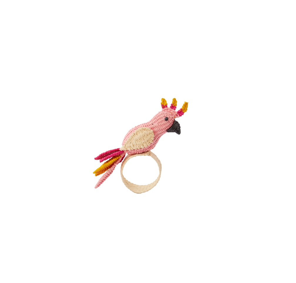 Cockatoo Napkin Ring, Set of 4