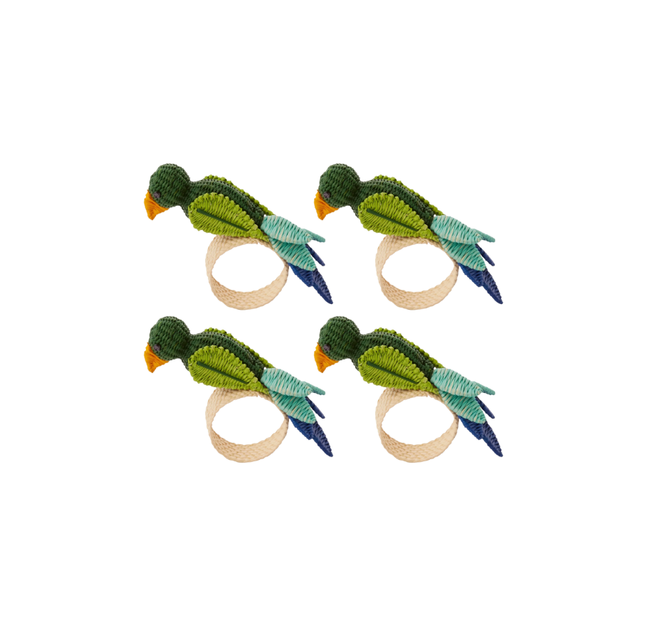 Parrot Napkin Ring, Set of 4