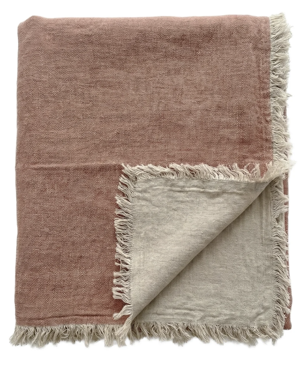 Custom Location Script Embroidered Linen Throw Blanket