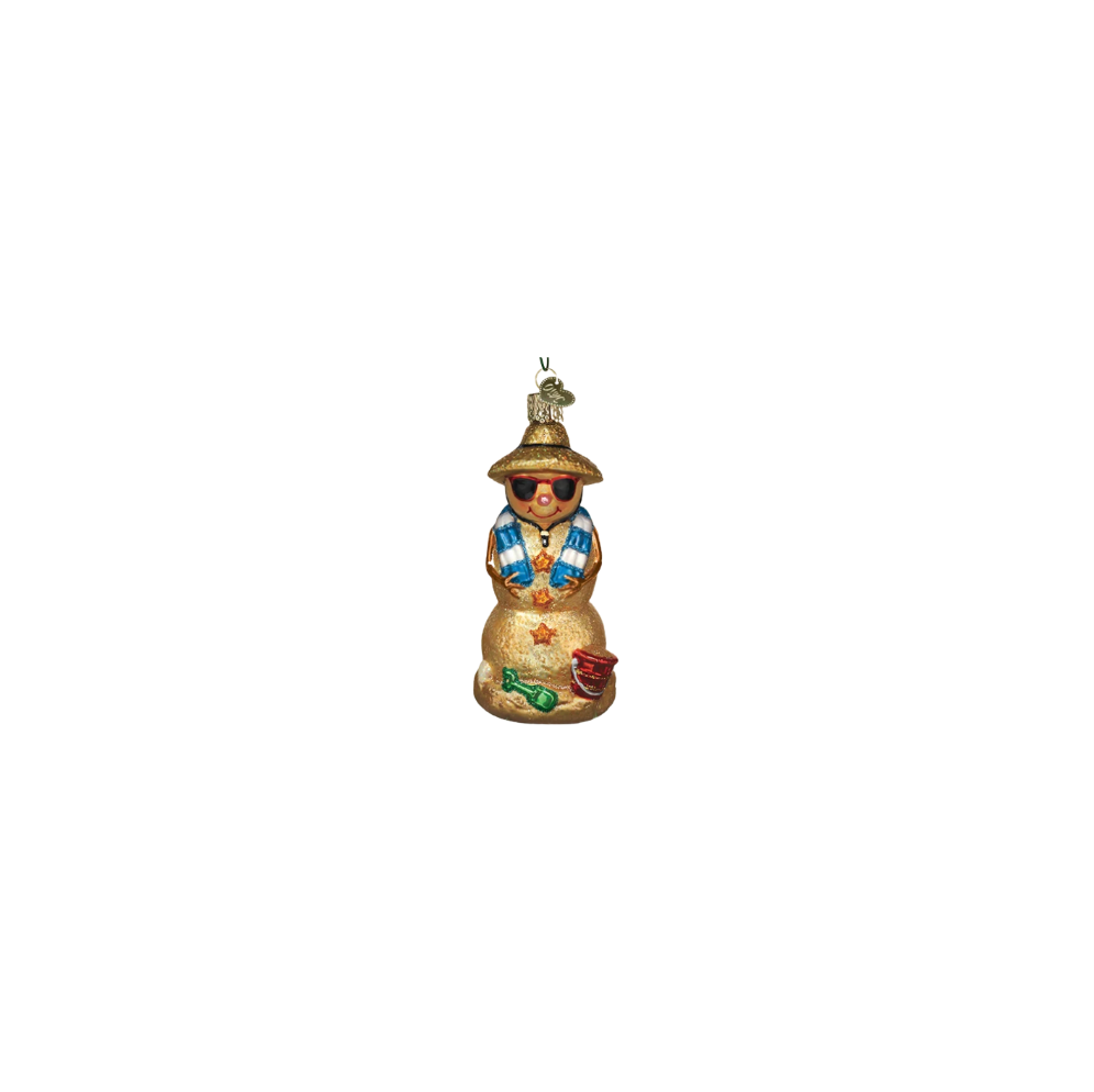 Sand Snowman Ornament