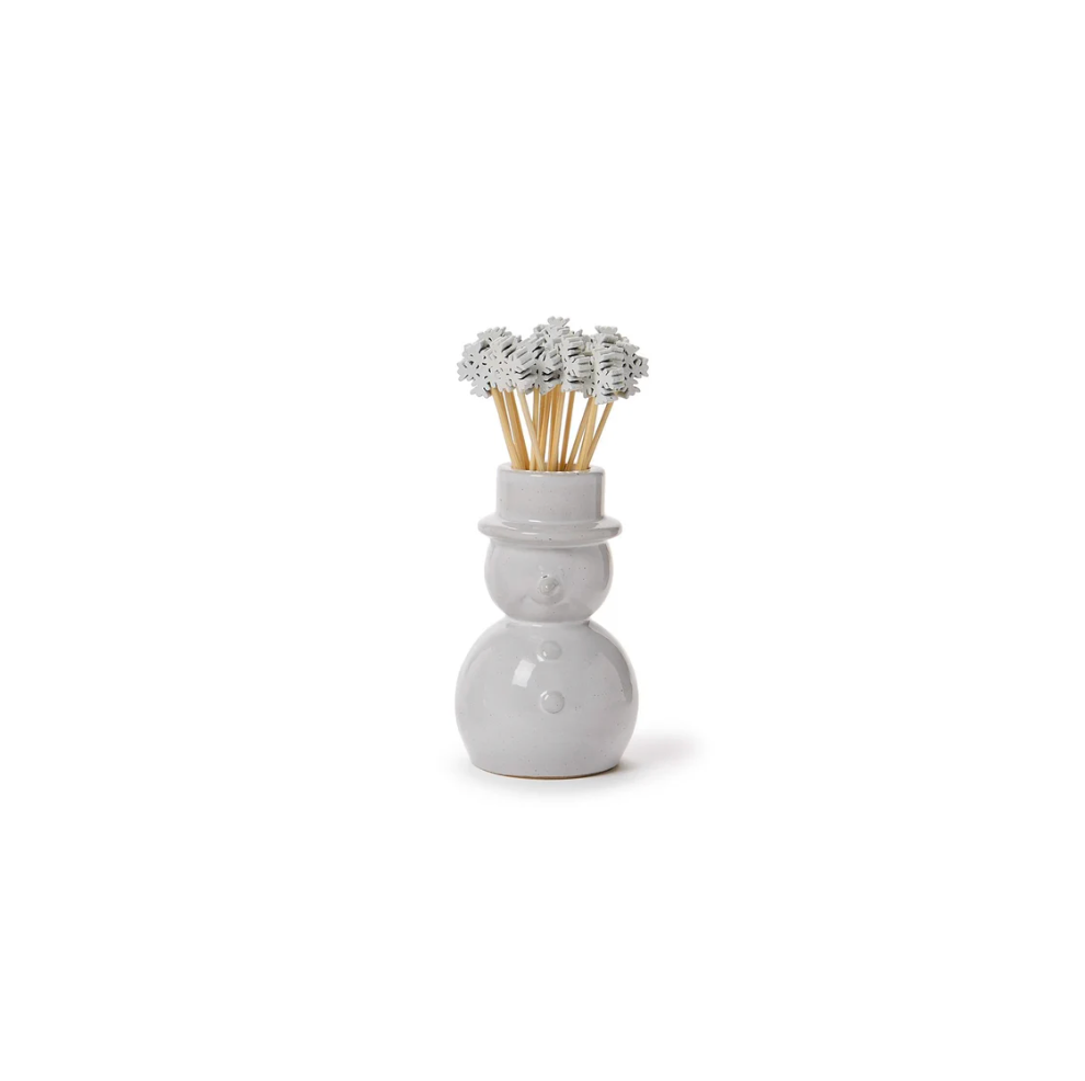 Snowman Cocktail Pick Set