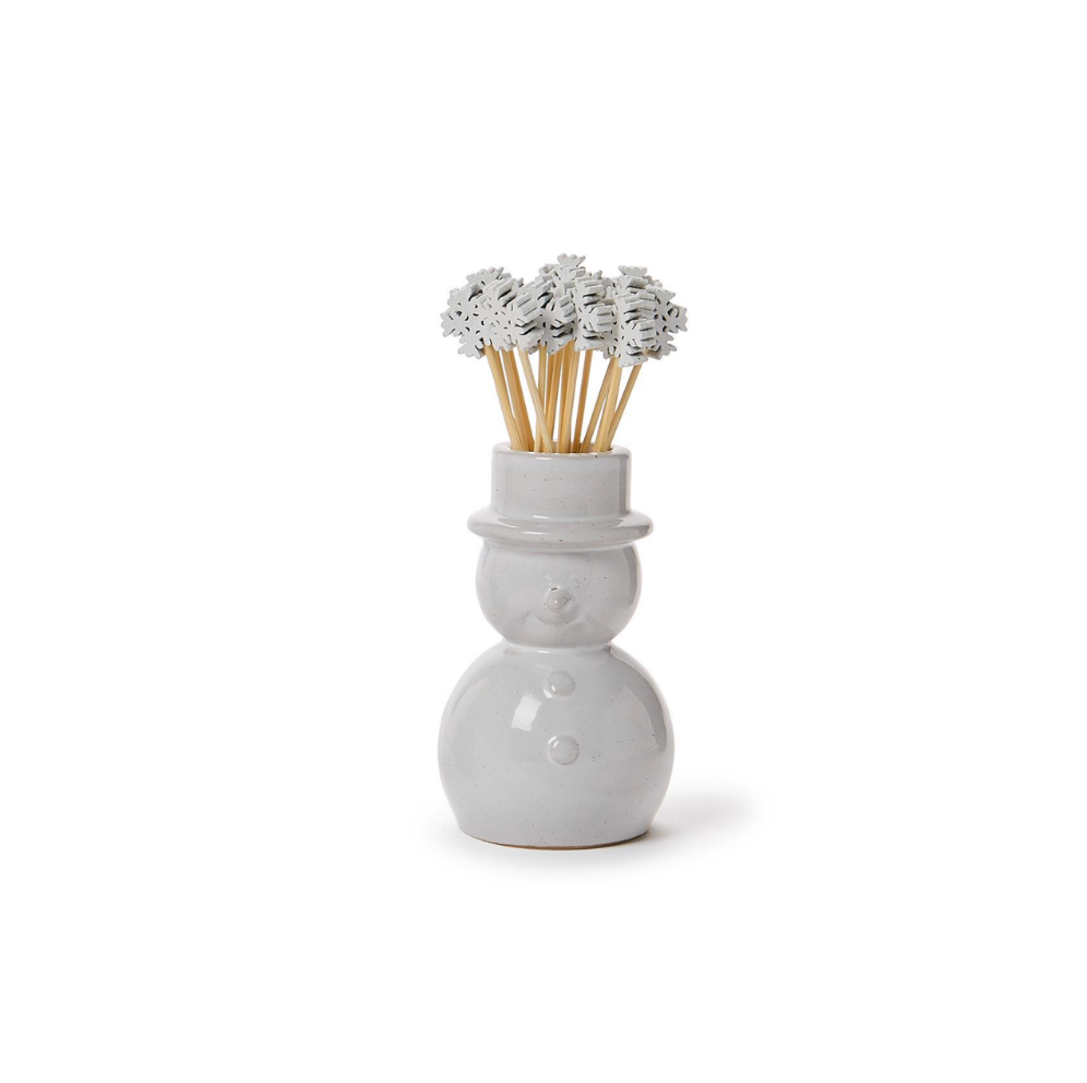 Snowman Cocktail Pick Set