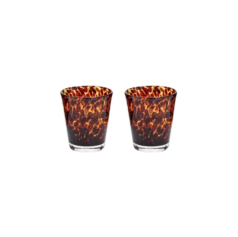 Tortoise Print Tumbler, Set of 2