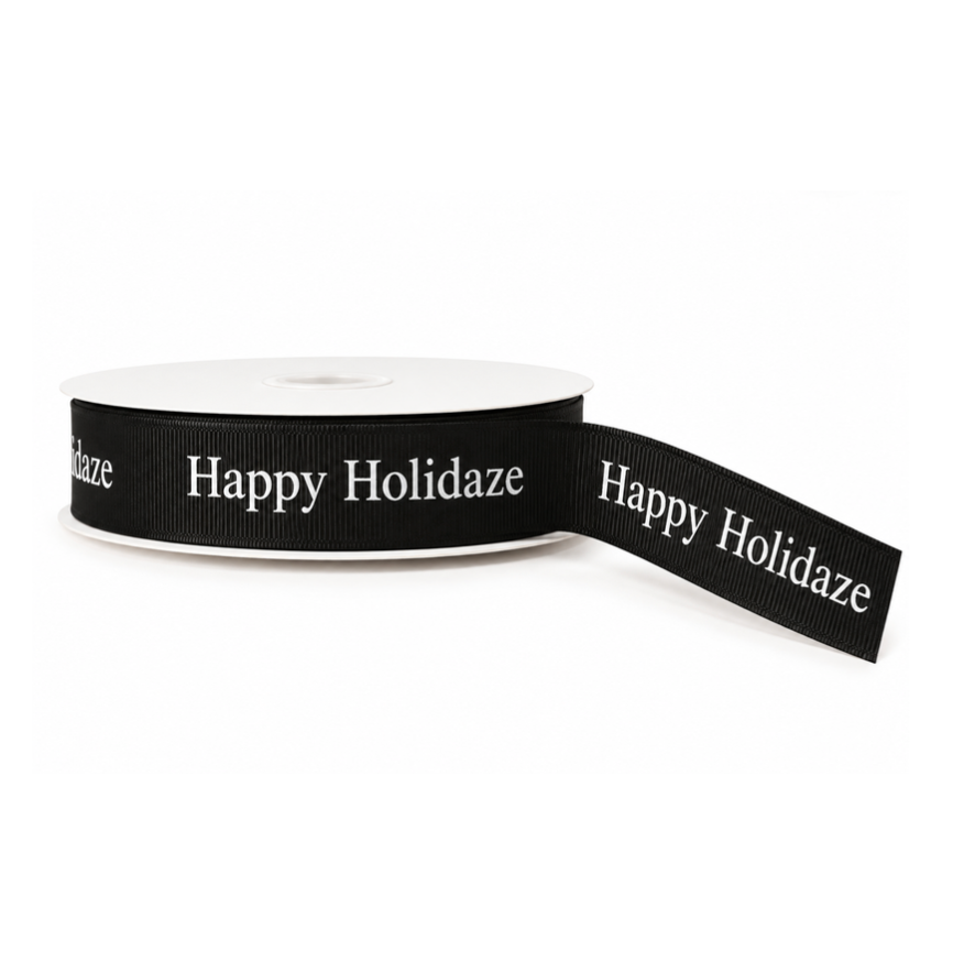 Happy Holidaze Grosgrain Ribbon, 1" 100 Yard Roll