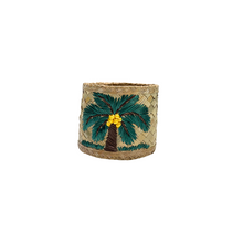 Palm Embroidered Candle Holder