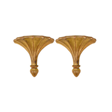 A Pair, Vintage Gold Gilded Brackets