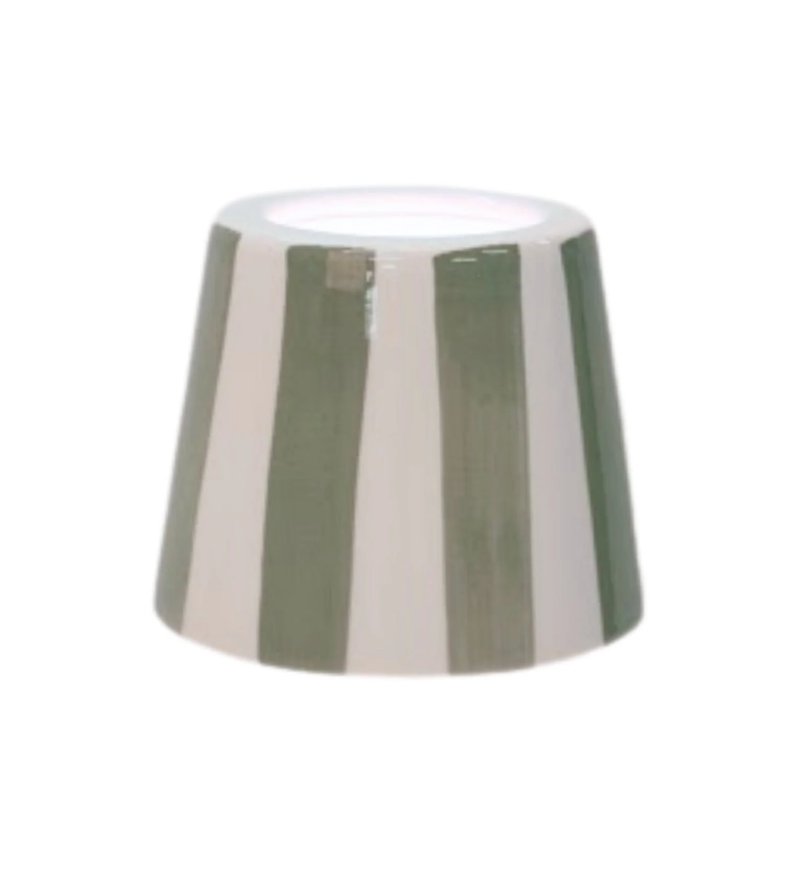 Ceramic Striped Light Shades for Rechargeable Lights