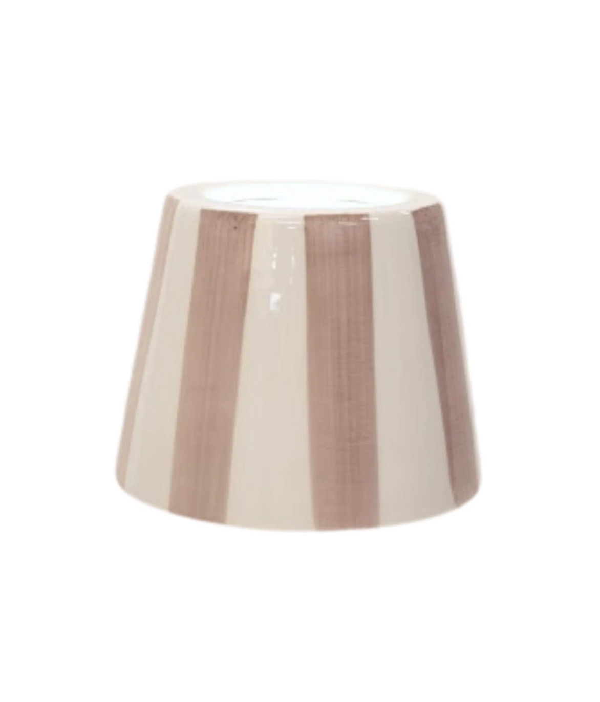 Ceramic Striped Light Shades for Rechargeable Lights