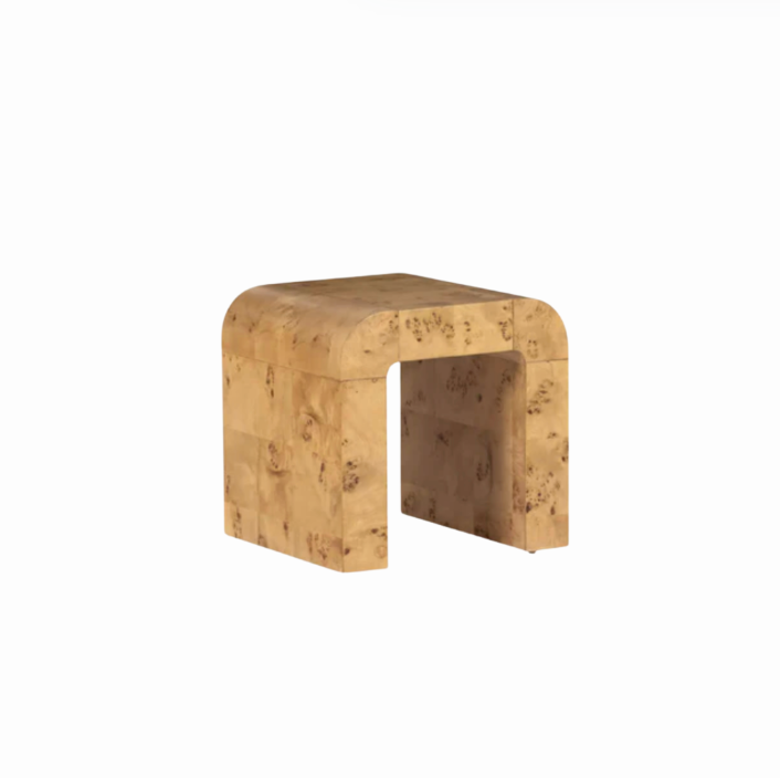 Natural Burlwood End Table