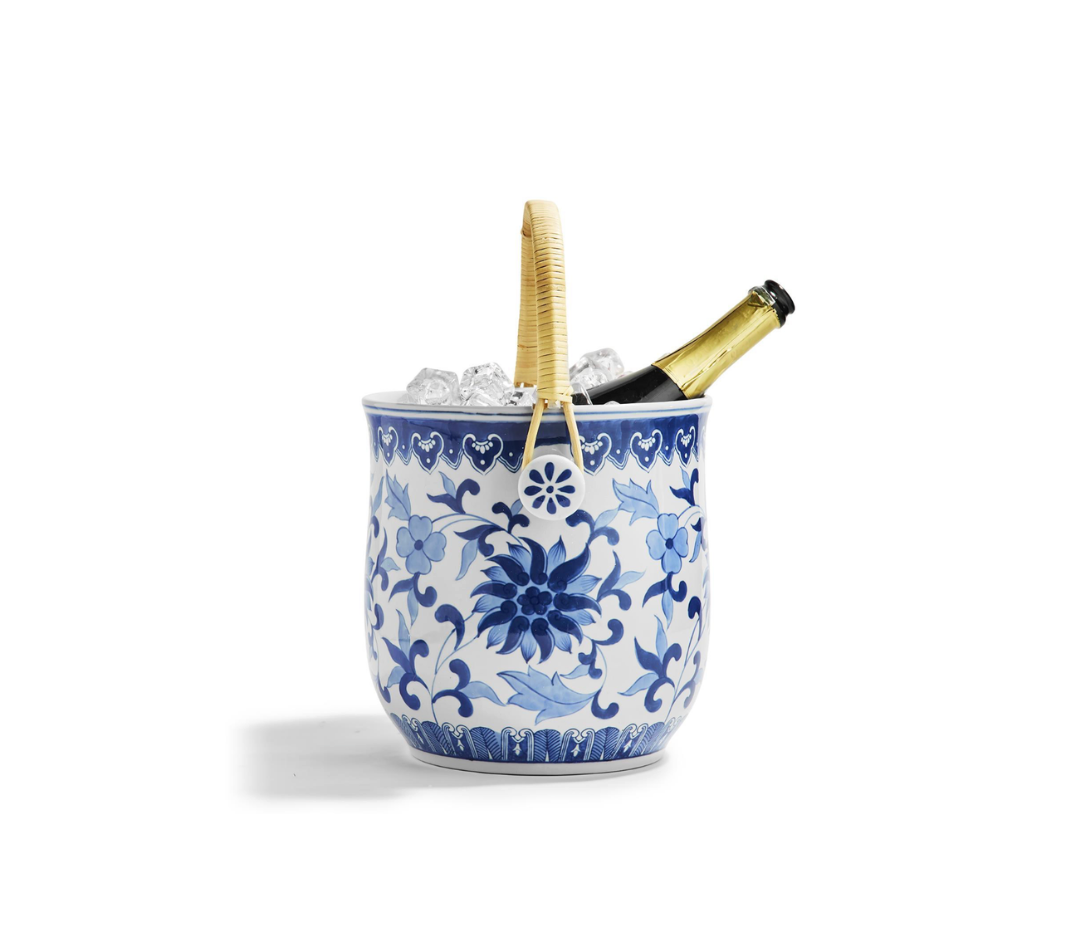 Canton Collection Basket with Woven Cane Handle