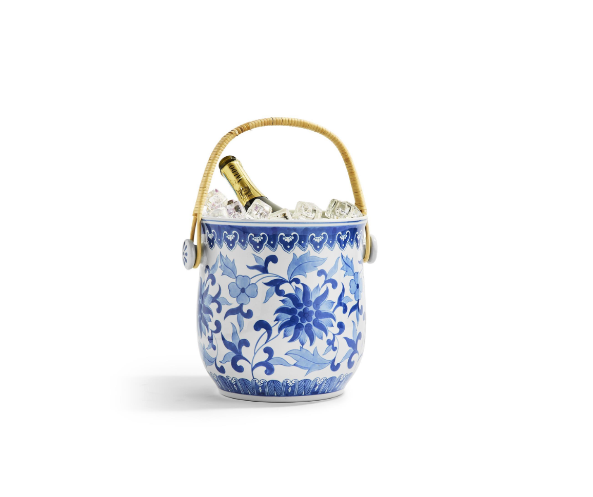 Canton Collection Basket with Woven Cane Handle