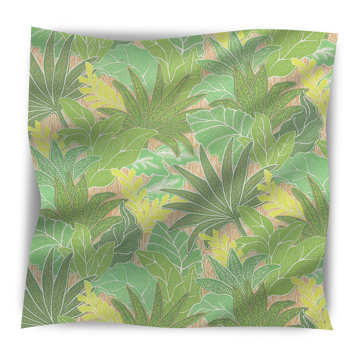 Tobago Leaf Fabric in Palm