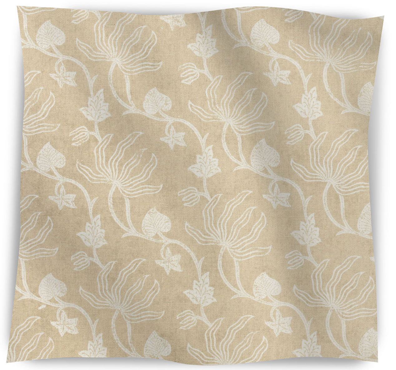 18" Orchid Vine Pillow in Sand