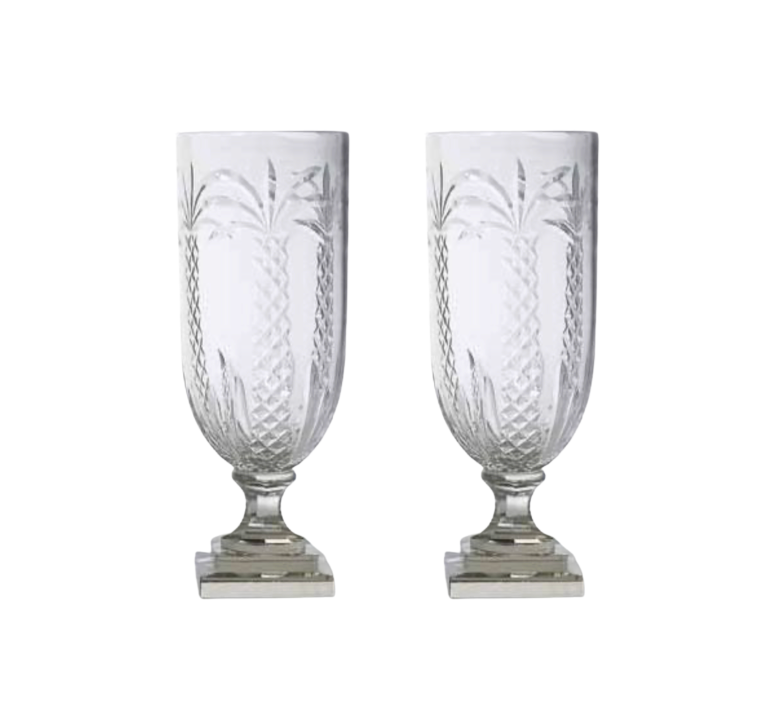 A Pair, Palm Tree Etched Hurricanes Extra Large
