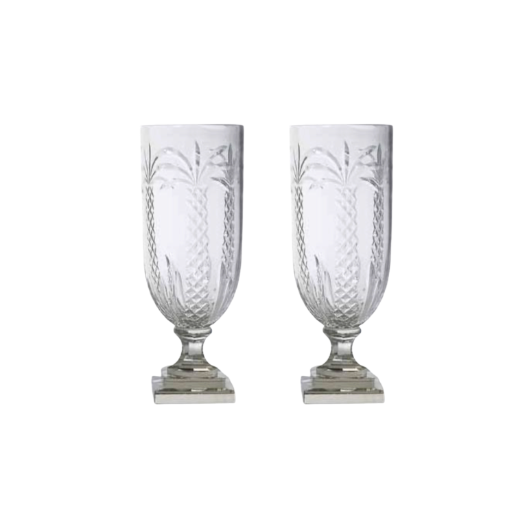 A Pair, Palm Tree Etched Hurricanes Extra Large