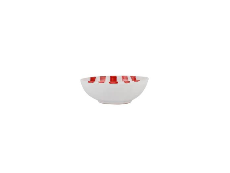 Amalfitana Red Striped Cereal Bowl