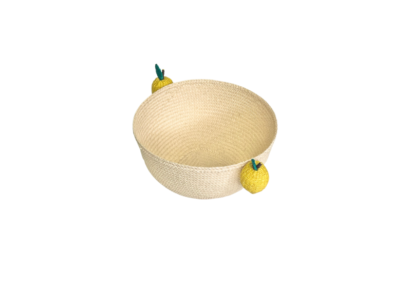 Iraca Raffia Lemon Basket