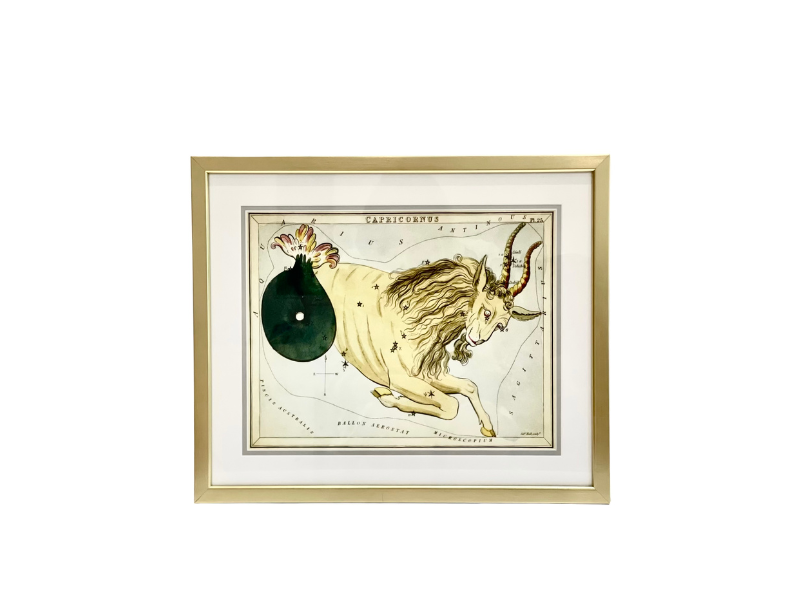 Custom Framed Antique Capricorn Zodiac Print