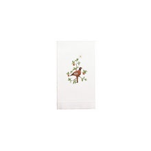 Hand Embroidered Partridge Pear Tree Hand Towels, Set of 4