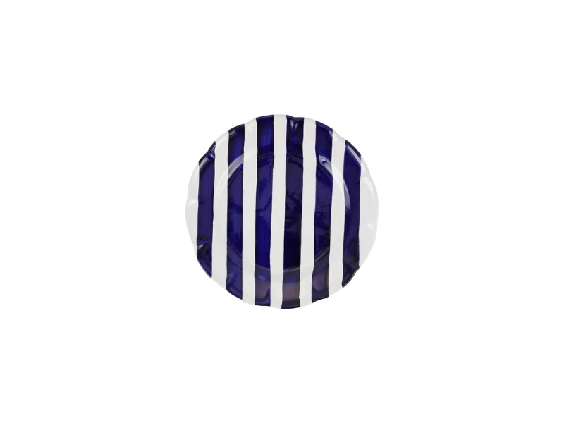 Amalfitana Cobalt Blue Stripe Dinner Plates