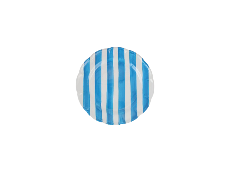 Amalfitana Aqua Stripe Dinner Plates