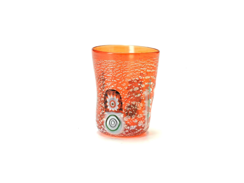 Bicchieri di Murano Orange Tumblers, Set of 2