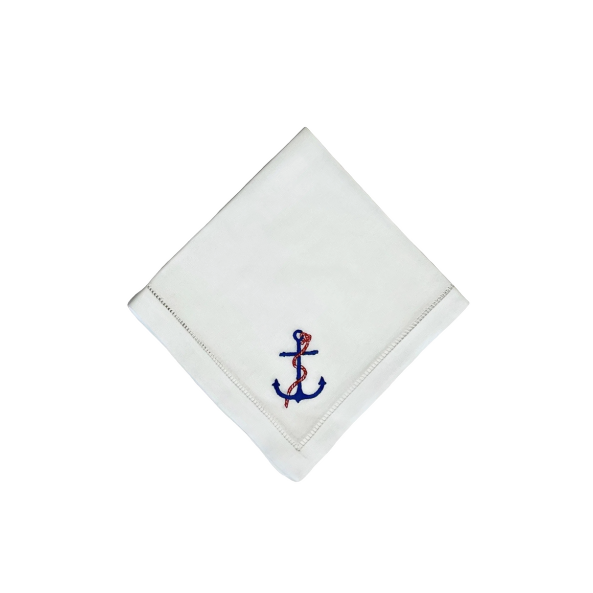 Anchor Cloth Napkins - Set of 4 in white