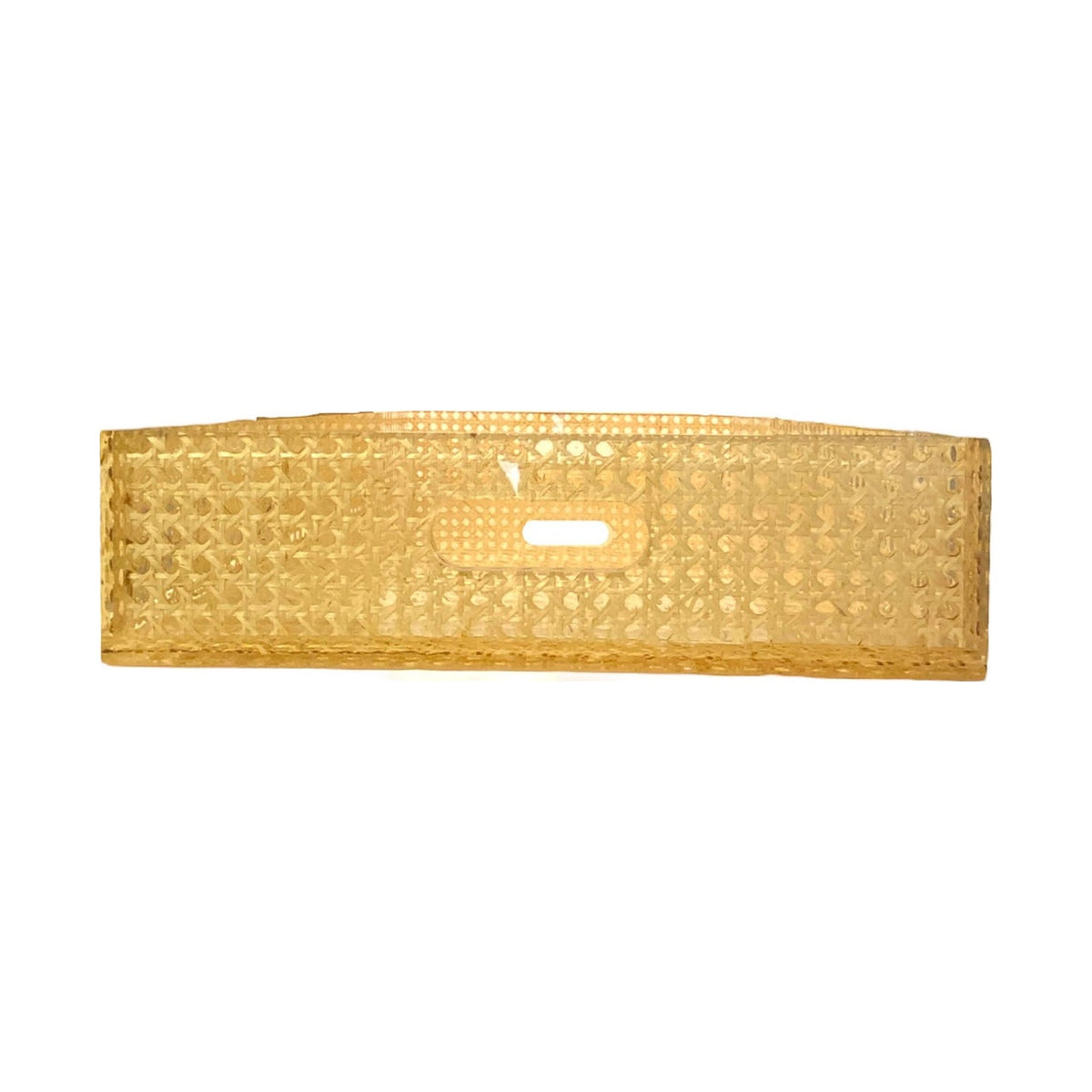 Acrylic and Cane Danielle Rollins Home Bar Tray on a white background