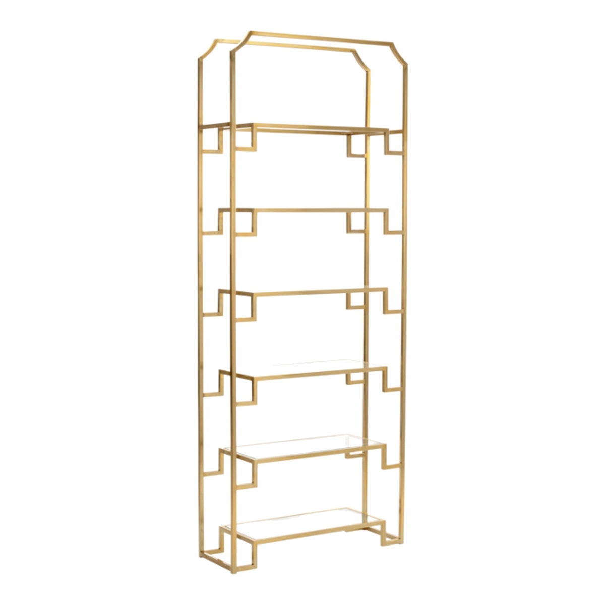 Antique Brass Shelf on a white background