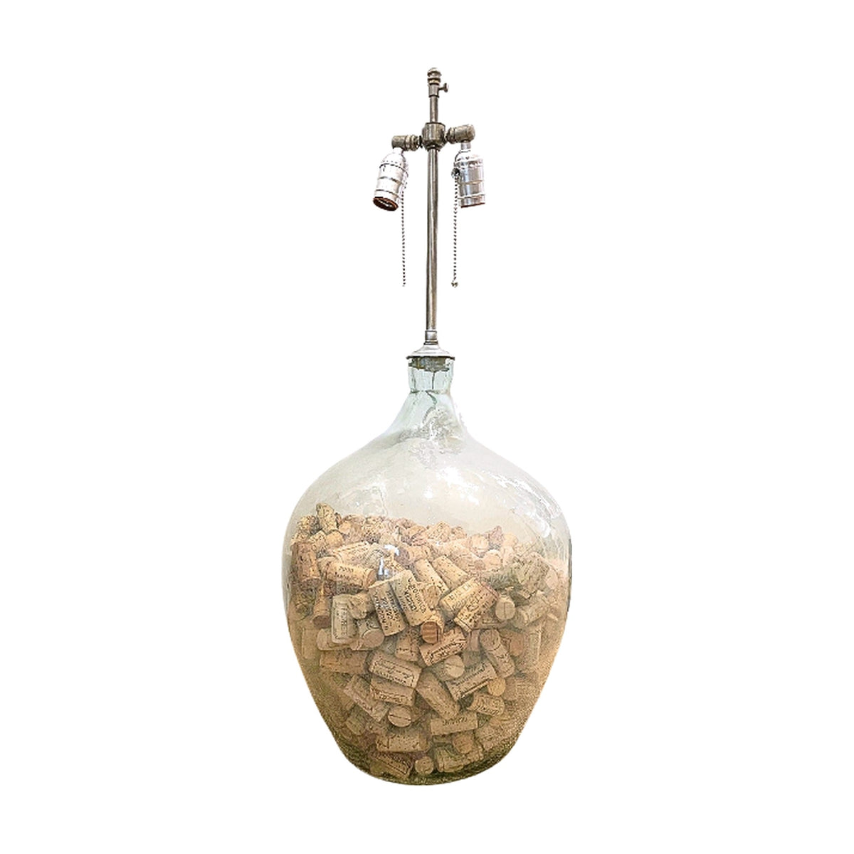 Antique Demijohn Wine Bottle on white