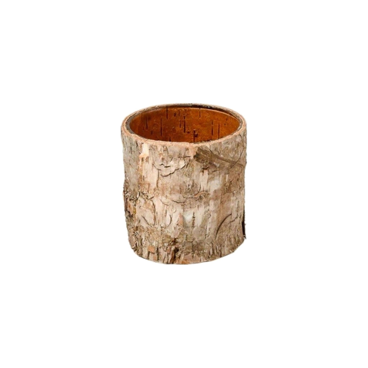 Birch Bark 3" Glass Vase on a white background