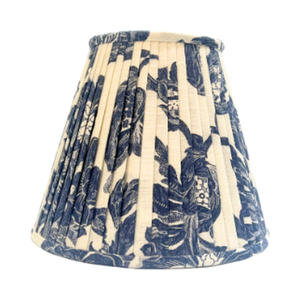 Large Blue and White Floral Lampshade on white