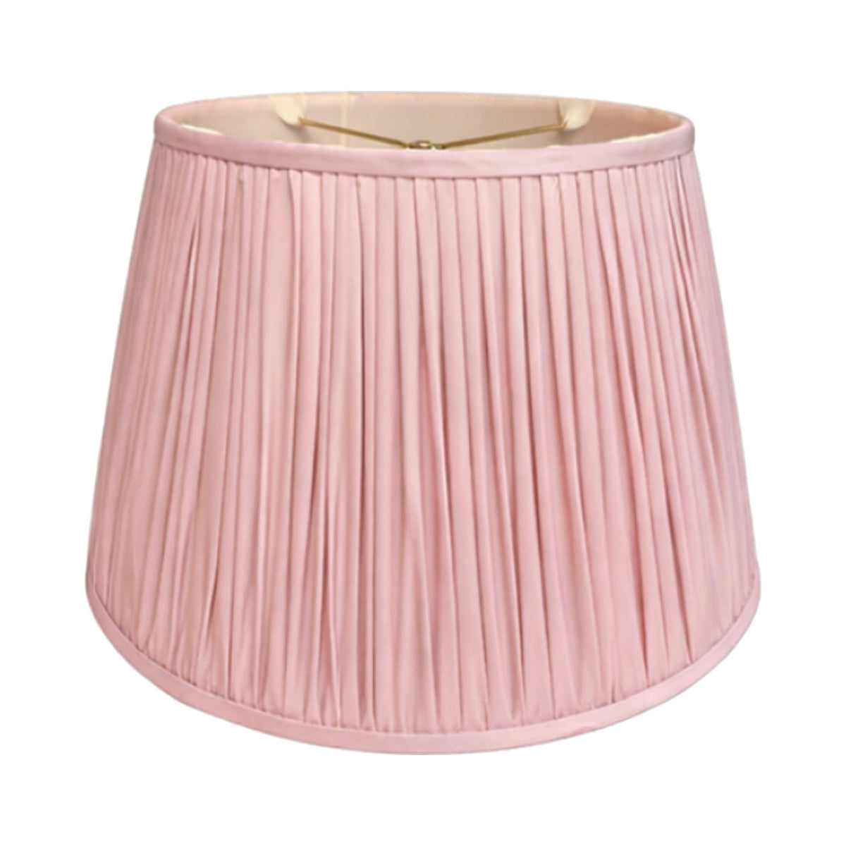 Blush Linen Pleated Lampshade on white