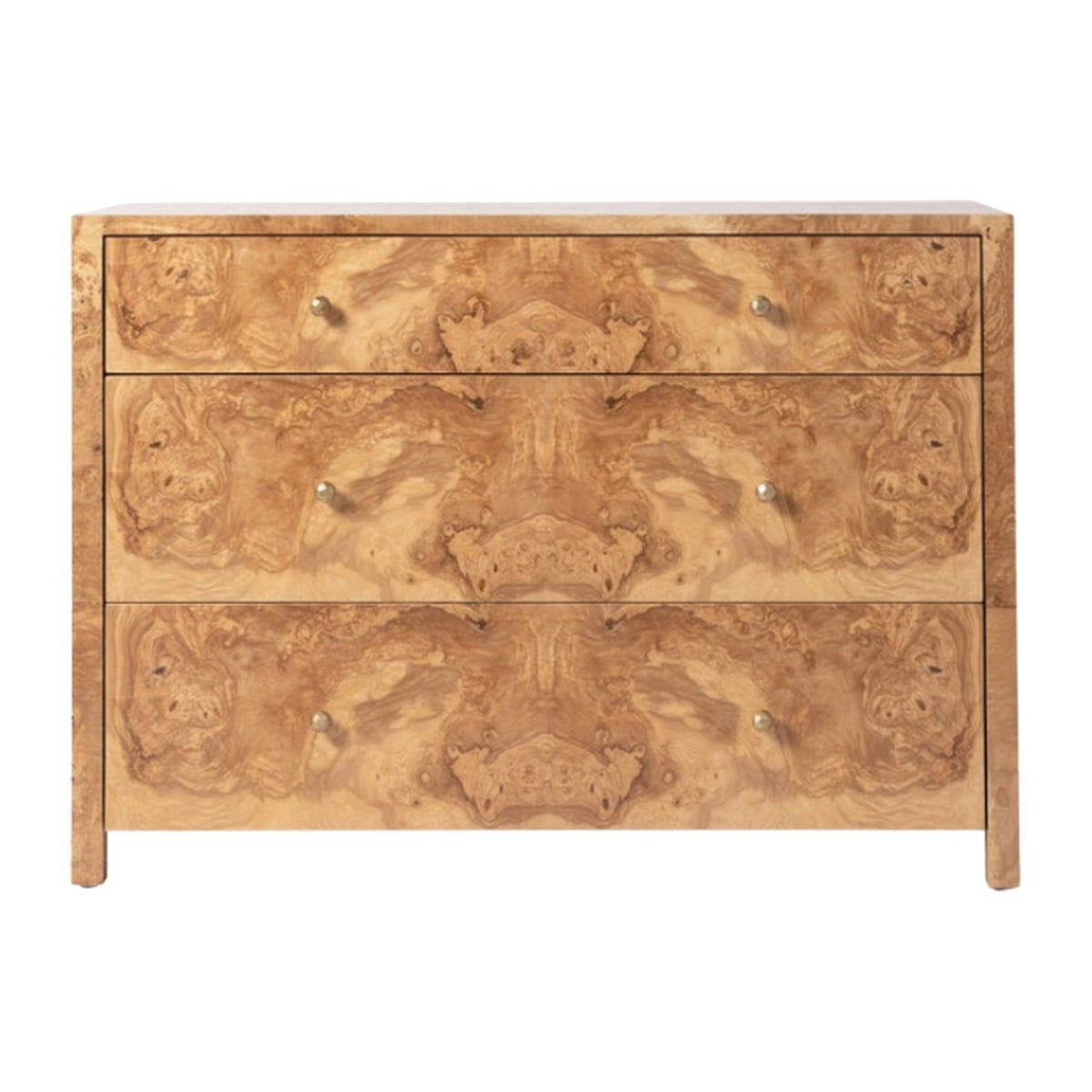 Burl Veneer Chest on a white background