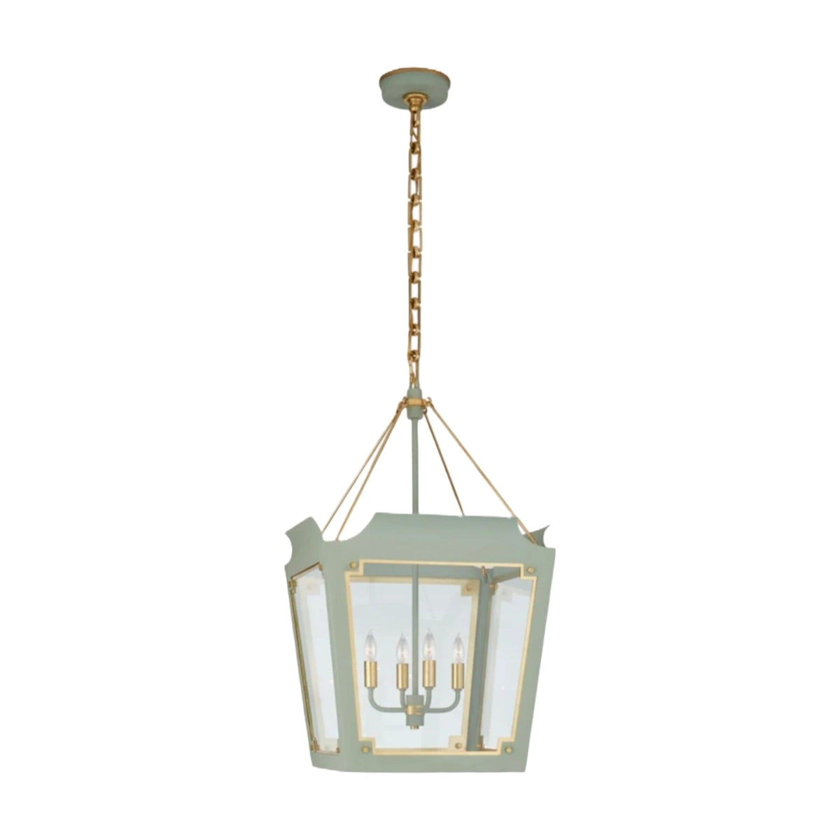 Caddo Medium Lantern ceiling light on white